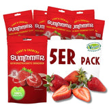 Gefriergetrocknete Sommer-Erdbeeren – 5er-Packung – zuckerfrei, 100 % natürlich, köstliche knusprige Snacks für Kinder und Erwachsene, ideal für Müsli und Lunchboxen (55 g). Dehydrierte Produkte Naty Shop 5er-Packung Erdbeeren