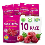 Sommergefriergetrocknete Erdbeeren – 5er-Packung – zuckerfrei, 100 % natürlich, köstliche knusprige Snacks für Kinder und Erwachsene, ideal für Müsli und Lunchboxen (55 g). Dehydrierte Produkte Naty Shop Packung mit 10 Himbeeren