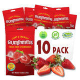 Gefriergetrocknete Sommererdbeeren – 5er-Packung – zuckerfrei, 100 % natürlich, köstliche knusprige Snacks für Kinder und Erwachsene, ideal für Müsli und Lunchboxen (55 g). Dehydrierte Produkte Naty Shop Packung mit 10 Erdbeeren