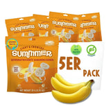 Sommerliche gefriergetrocknete Erdbeeren – 5er-Packung – zuckerfrei, 100 % natürlich, köstliche knusprige Snacks für Kinder und Erwachsene, ideal für Müsli und Lunchboxen (55 g). Dehydrierte Produkte Naty Shop 5er-Pack Banane
