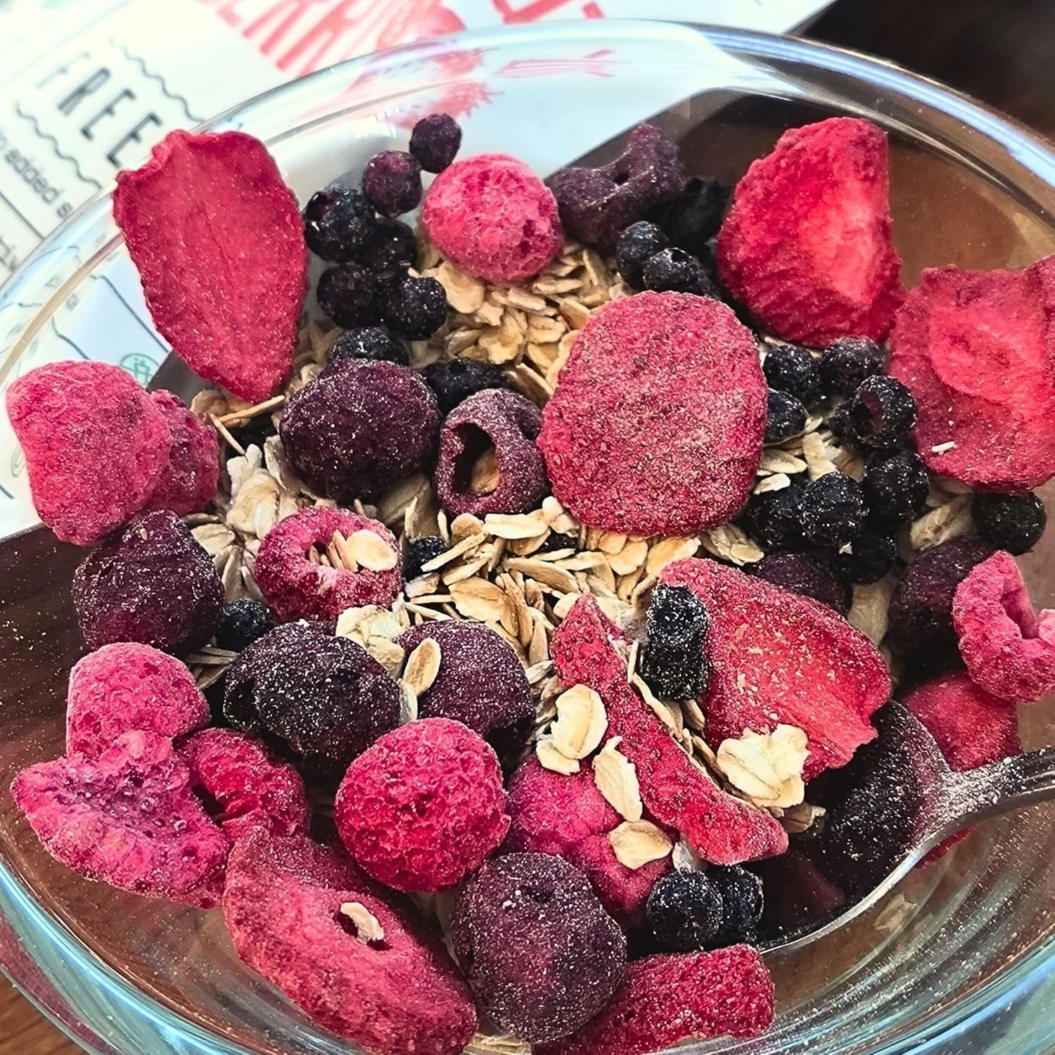 Gefriergetrocknete Superbeeren-Fruchtmischung | XL 300g Trockenfrüchte ohne Zucker | Trockenfrüchte | Trockenfrüchte Gefriergetrocknete Erdbeeren Himbeeren Blaubeeren Gefriergetrocknete ZingyZoo Dehydrierte Produkte Naty Shop