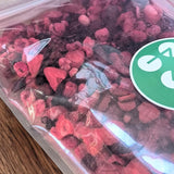 Gefriergetrocknete Superbeeren-Fruchtmischung | XL 300g Trockenfrüchte ohne Zucker | Trockenfrüchte | Trockenfrüchte Gefriergetrocknete Erdbeeren Himbeeren Blaubeeren Gefriergetrocknete ZingyZoo Dehydrierte Produkte Naty Shop