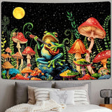 Tapisserie Alishomtll Frosch Pilz Mond Sterne bunt Zuhause – Accessoires und Dekorationen Naty Shop