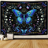 Gobelin Alishomtll Schmetterling Mondphase Blumen Gänseblümchen schwarz Zuhause – Accessoires und Dekorationen Naty Shop Multi 210 L x 150 B cm