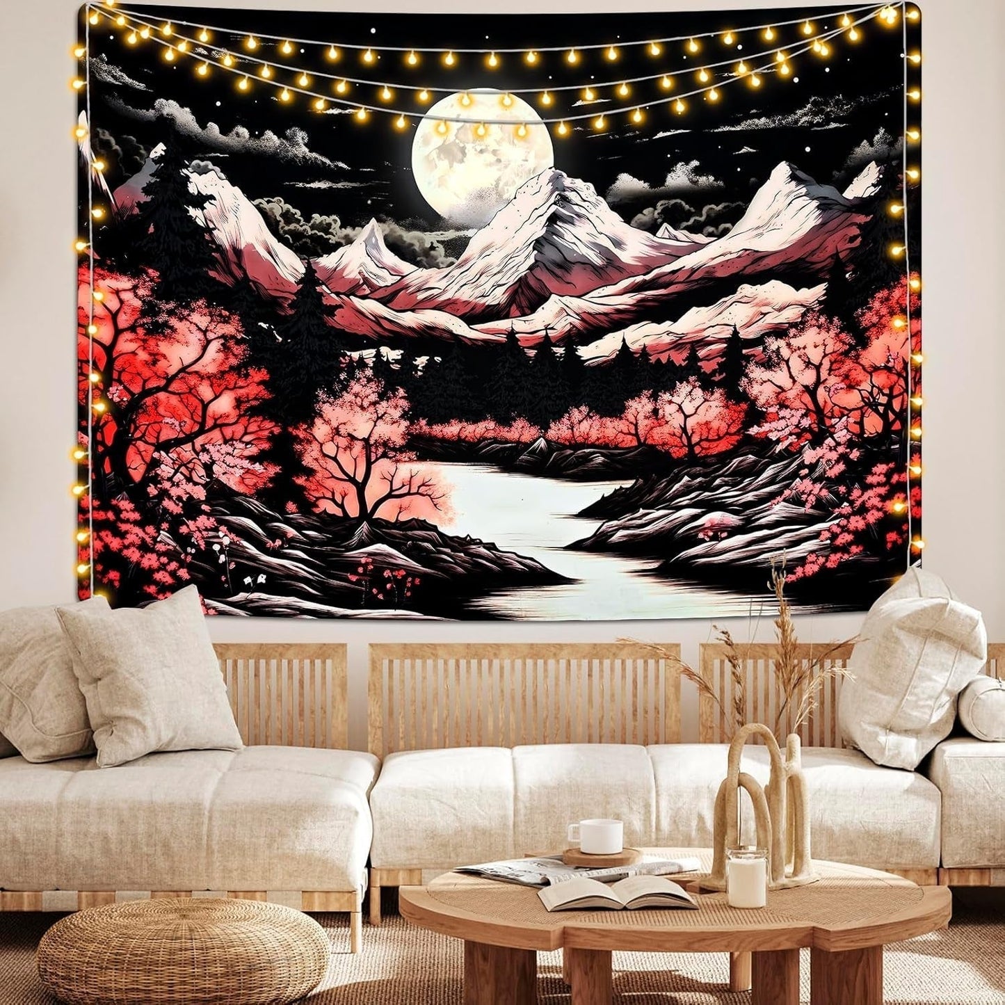 Tapisserie Alishomtll Bergszene Mondwald Berge Zuhause – Accessoires und Dekorationen Naty Shop