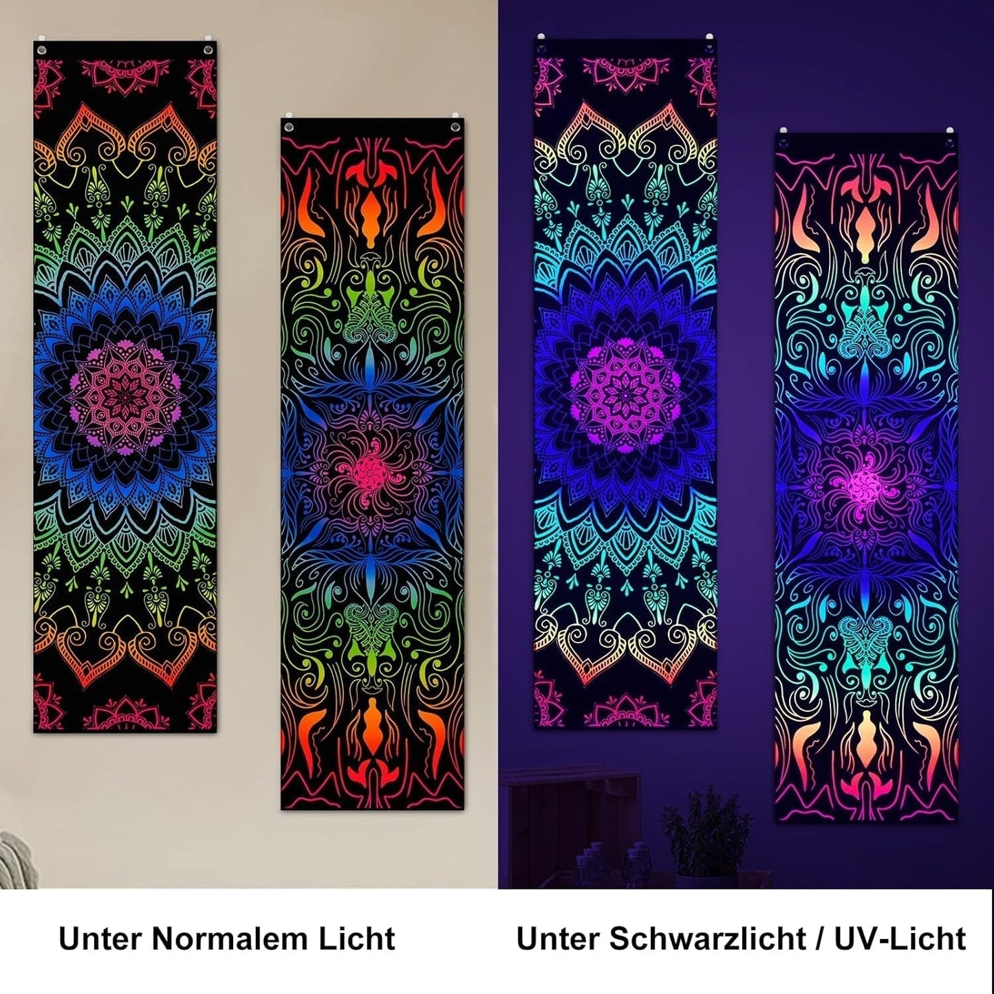 Tapisserie Alishomtll Pack Mandala Reaktiv Bohemien Vertikal Home - Accessoires und Dekorationen Naty Shop