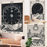 Gobelin Alishomtll Tarot-Set Sonne Mond Sterne Zuhause – Accessoires und Dekorationen Naty Shop