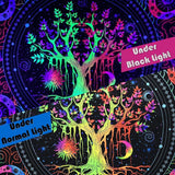Tapisserie Alishomtll Baumleben fluoreszierende Sonne und Mond Zuhause – Accessoires und Dekorationen Naty Shop