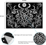 Tapisserie Alishomtll Witchy Snake Ästhetik Gothic Pentagramm Wand Home – Accessoires und Dekorationen Naty Shop