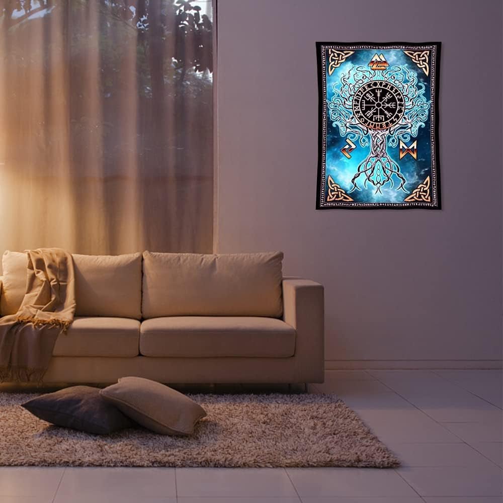 Nordischer Wikinger-Kunst-Wandteppich, Wikinger-Haus – Accessoires und Dekorationen Naty Shop