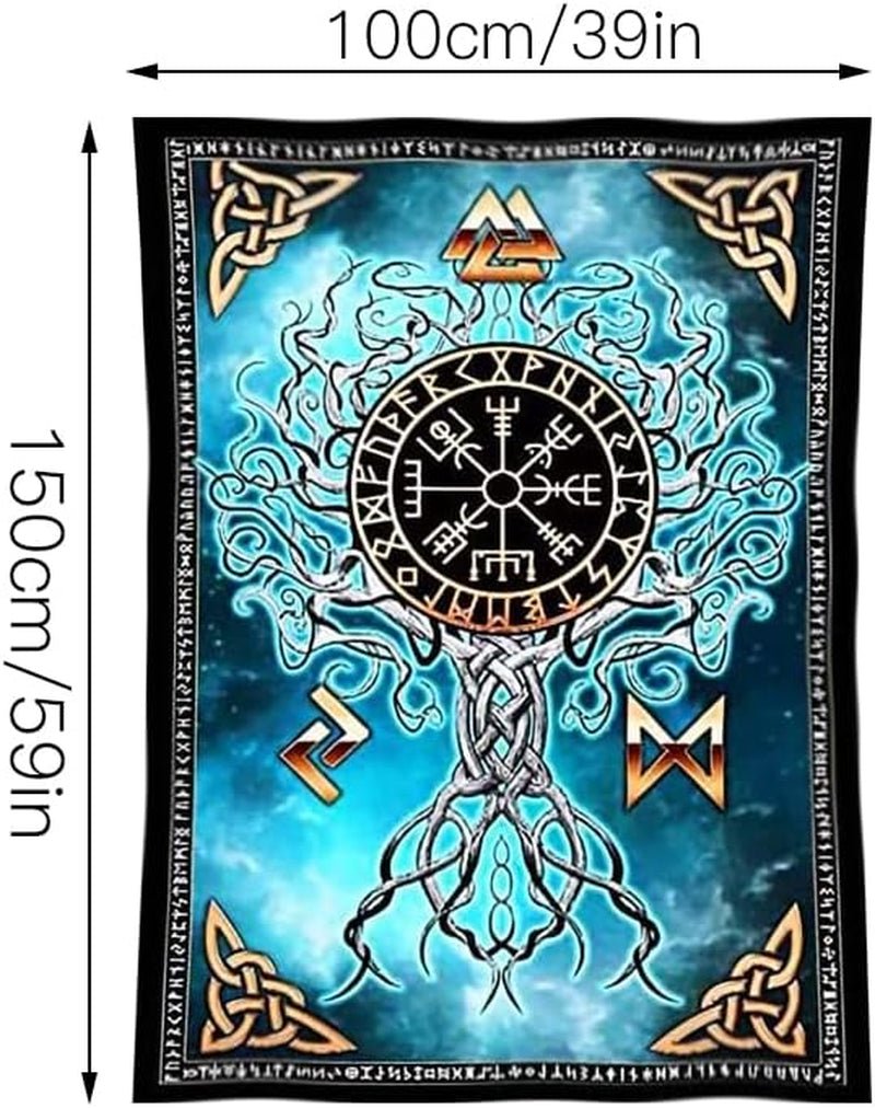 Nordischer Wikinger-Kunst-Wandteppich, Wikinger-Haus – Accessoires und Dekorationen Naty Shop