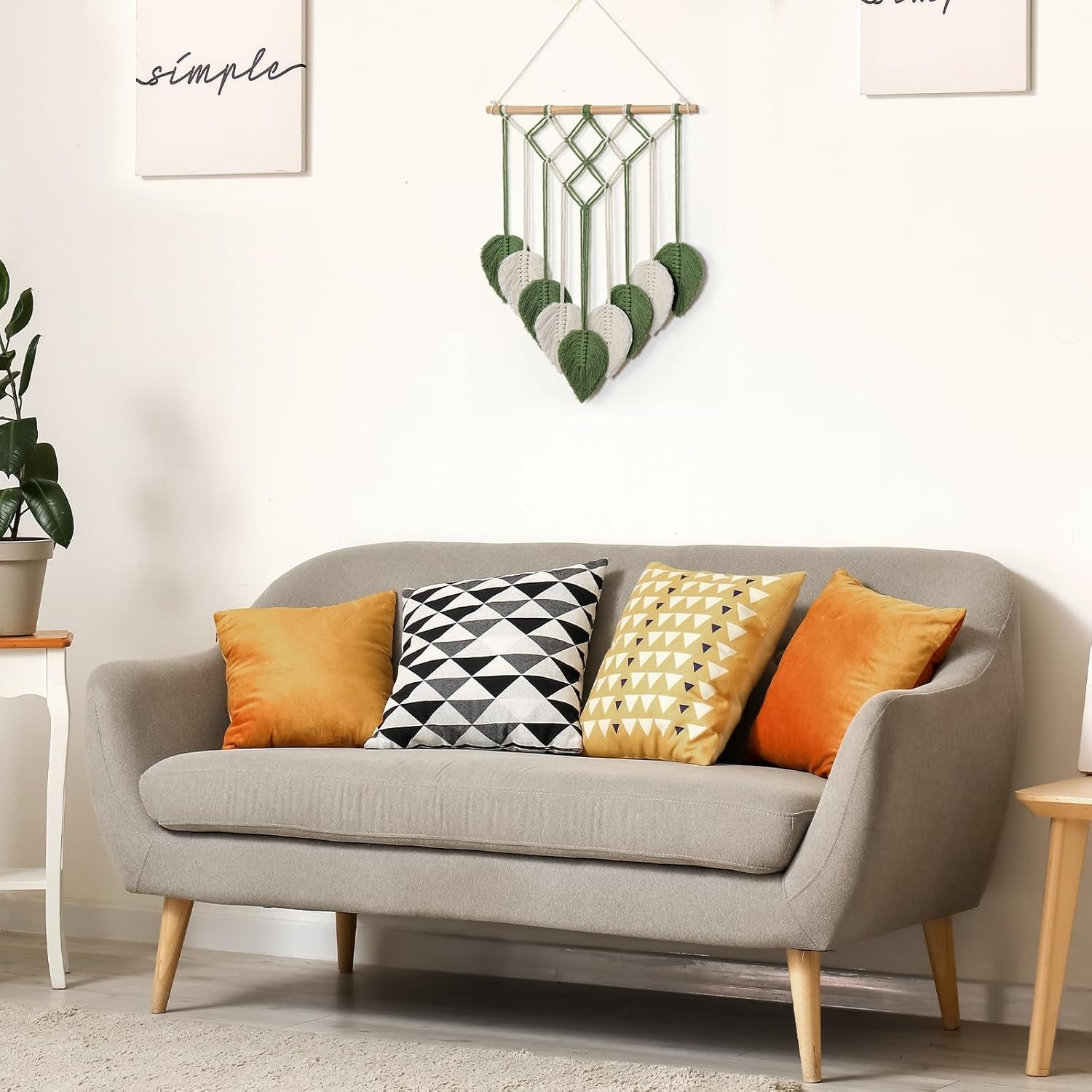 Gobelin Astnic Gobelin gewebt grüne Blätter Zuhause - Accessoires und Dekorationen Naty Shop