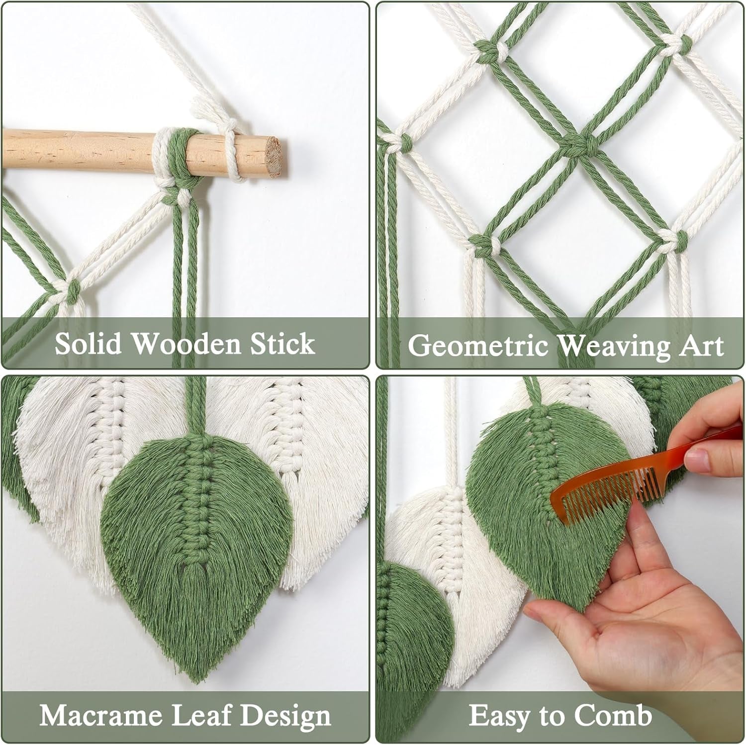 Gobelin Astnic Gobelin gewebt grüne Blätter Zuhause - Accessoires und Dekorationen Naty Shop