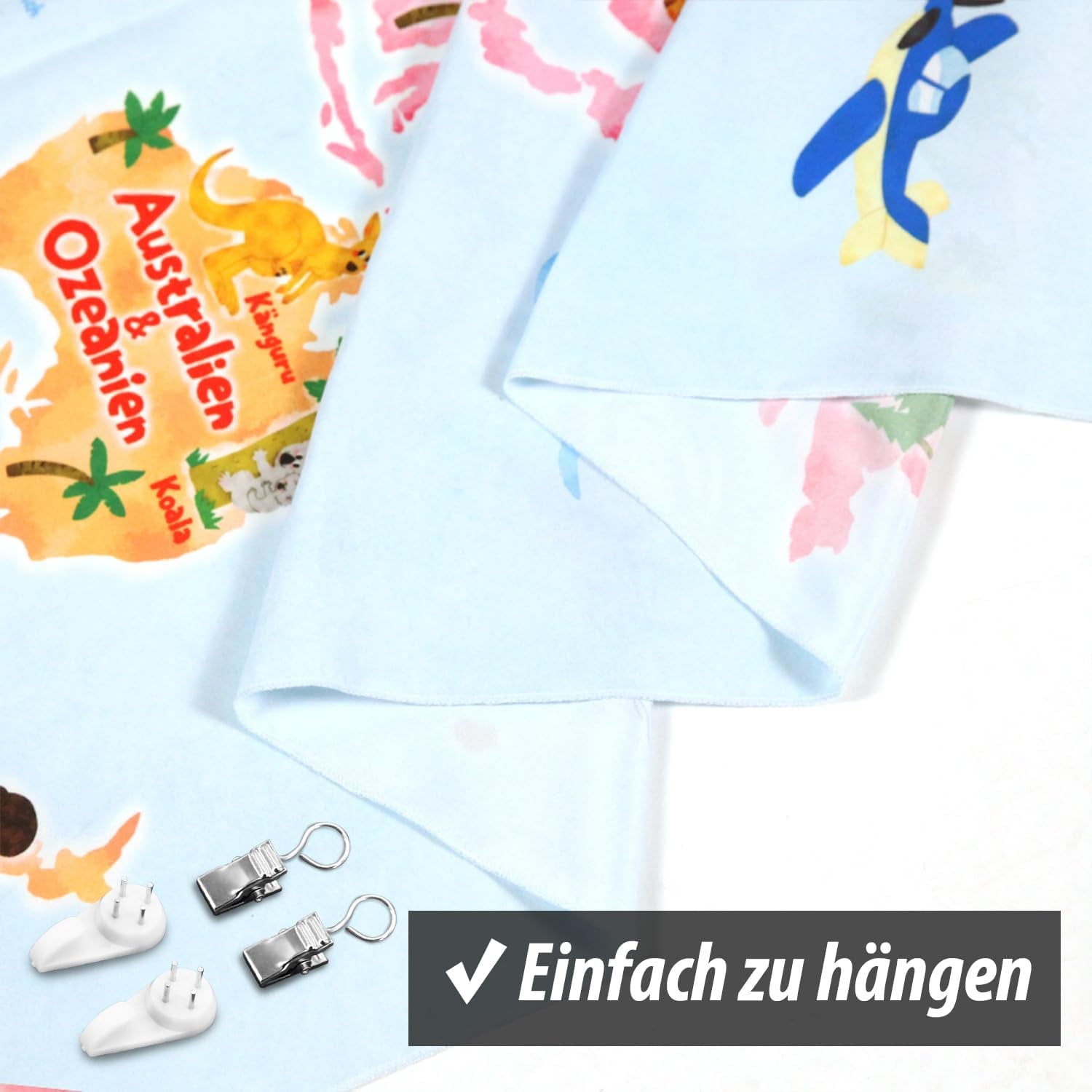 Bashom Wandteppich Deutsche Tierweltkarte für Kinder Zuhause - Accessoires und Dekorationen Naty Shop