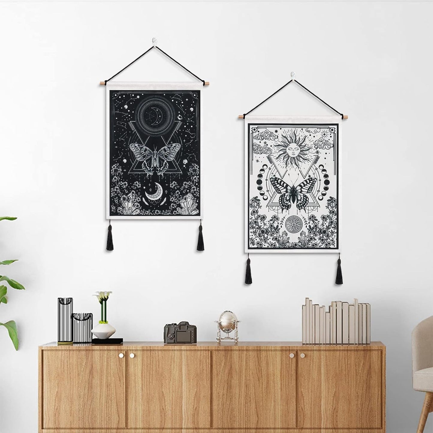 Gobelin Betylfoy Stücke kleine Wandteppiche Pailletten Sonne Mond Zuhause - Accessoires und Dekorationen Naty Shop