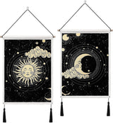 Gobelin Betylfoy Stücke kleine Wandteppiche Pailletten Sonne Mond Zuhause - Accessoires und Dekorationen Naty Shop Sun