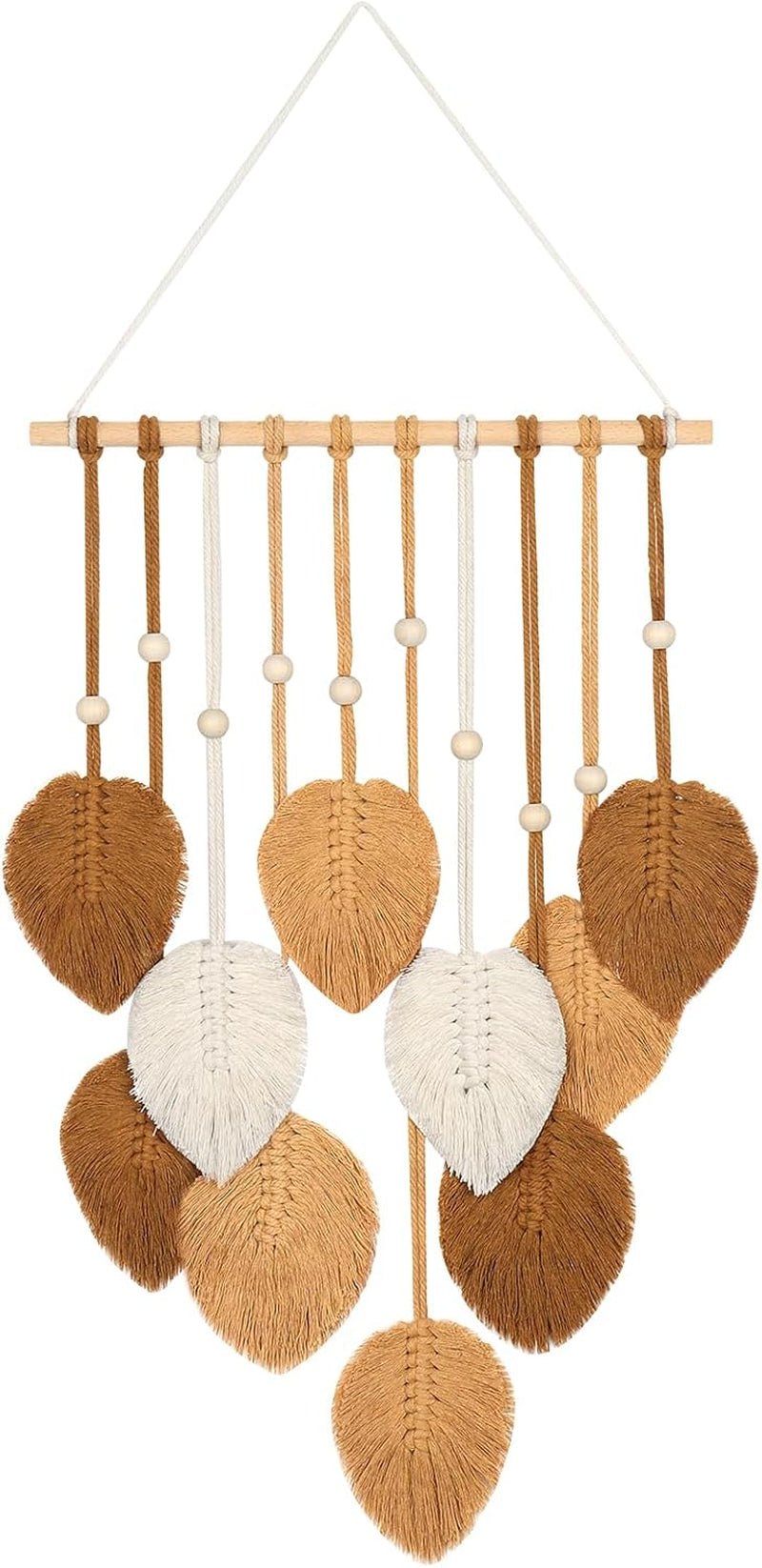 Gobelin Betylfoy Holzperlen grüne Blätter Zuhause - Accessoires und Dekorationen Naty Shop Khakifarben