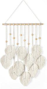 Gobelin Betylfoy Holzperlen grüne Blätter Zuhause - Accessoires und Dekorationen Naty Shop Beige