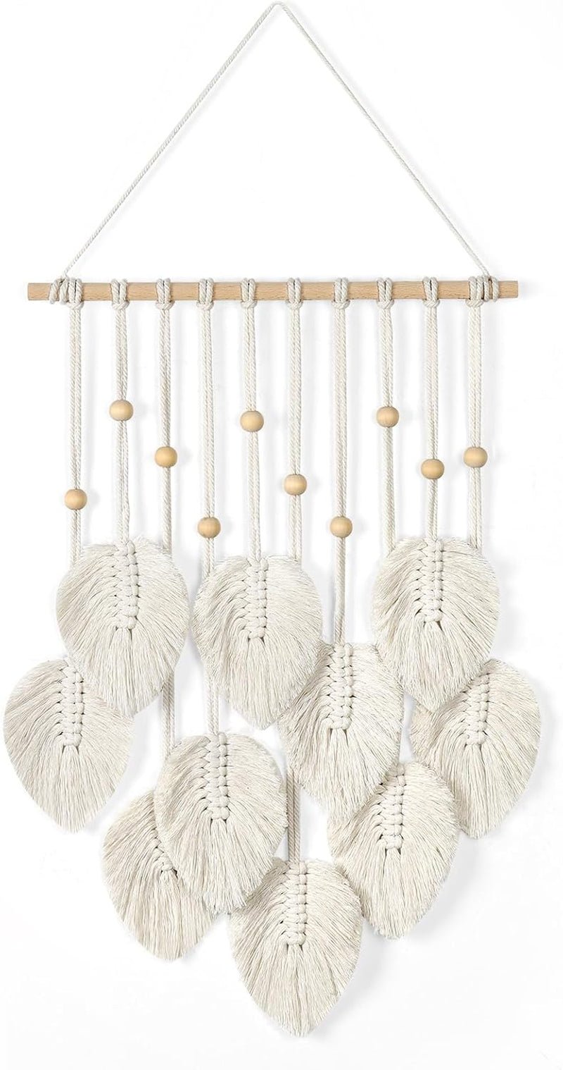 Gobelin Betylfoy Holzperlen grüne Blätter Zuhause - Accessoires und Dekorationen Naty Shop Beige