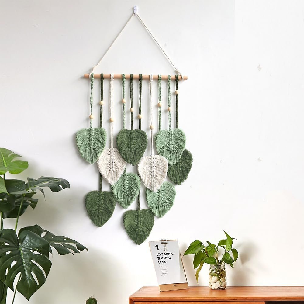 Gobelin Betylfoy Holzperlen grüne Blätter Zuhause - Accessoires und Dekorationen Naty Shop