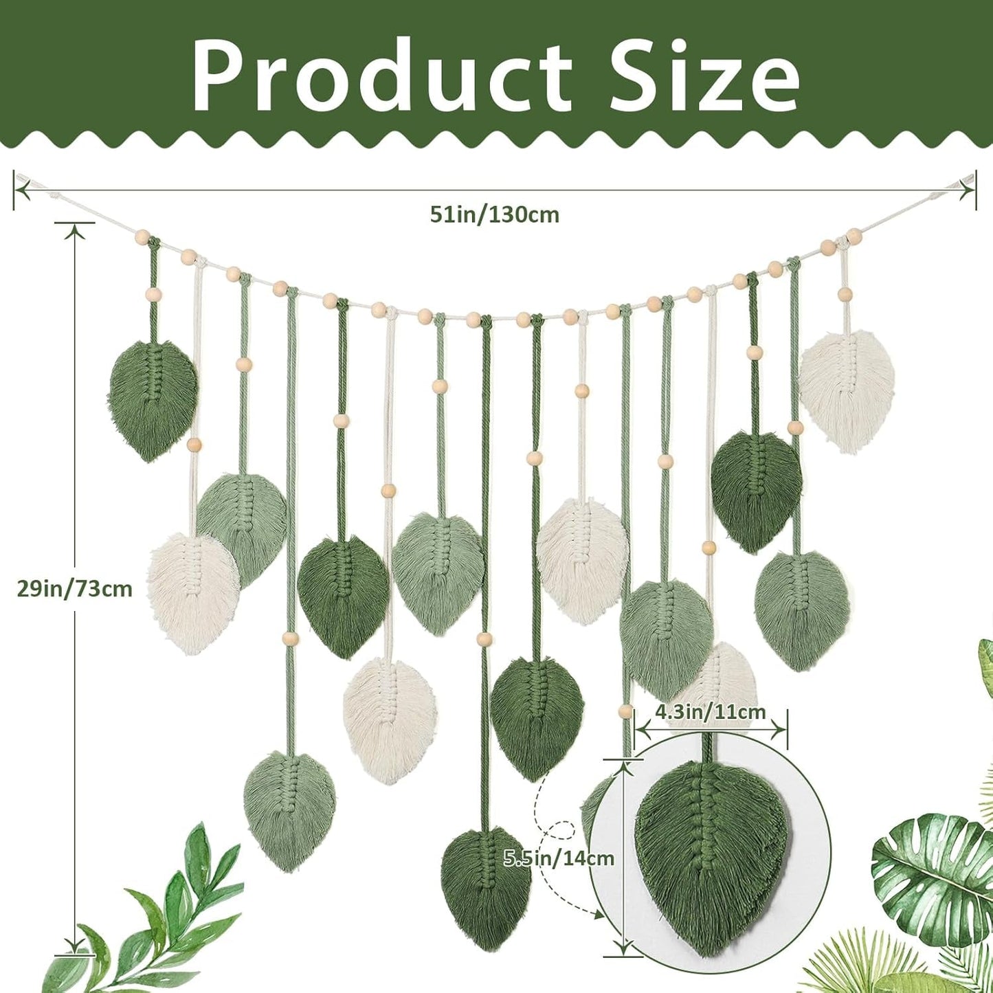 Wandteppich Betylfoy Wandbehang großes Dekoblatt Zuhause - Accessoires und Dekorationen Naty Shop