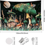 Wandteppich mit Dschungelpilzen und Schnecken aus dem Wald. Zuhause – Accessoires und Dekorationen Naty Shop