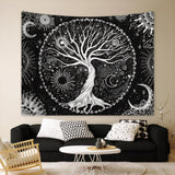 Lebensbaum Wandteppich Sonne Mond Casa - Accessoires und Dekorationen Naty Shop