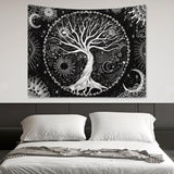 Lebensbaum Wandteppich Sonne Mond Casa - Accessoires und Dekorationen Naty Shop