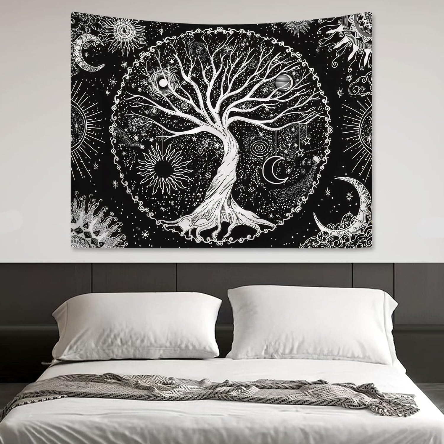 Lebensbaum Wandteppich Sonne Mond Casa - Accessoires und Dekorationen Naty Shop