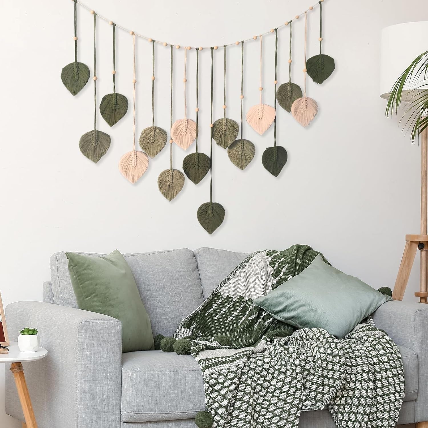 Tapisserie-Dekoration, Holzperlen, Blatt-Design, Zuhause – Accessoires und Dekorationen, Naty Shop