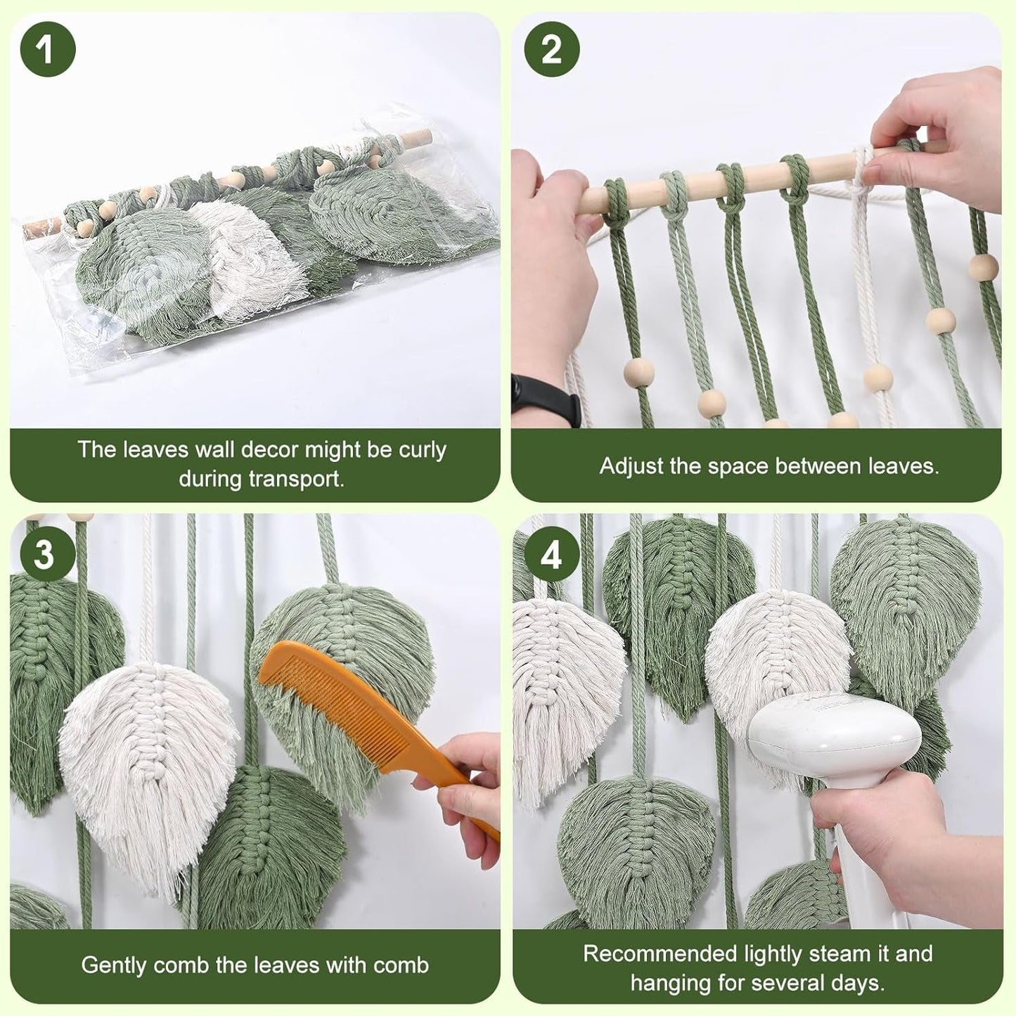 Grüner Deko-Wandteppich für Kinderzimmer. Zuhause – Accessoires und Dekorationen Naty Shop