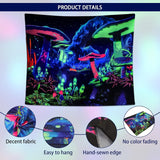 Wandteppich Dremisland Schwarzlichtpilz psychedelisch reaktive Galaxiewand Zuhause – Accessoires und Dekorationen Naty Shop