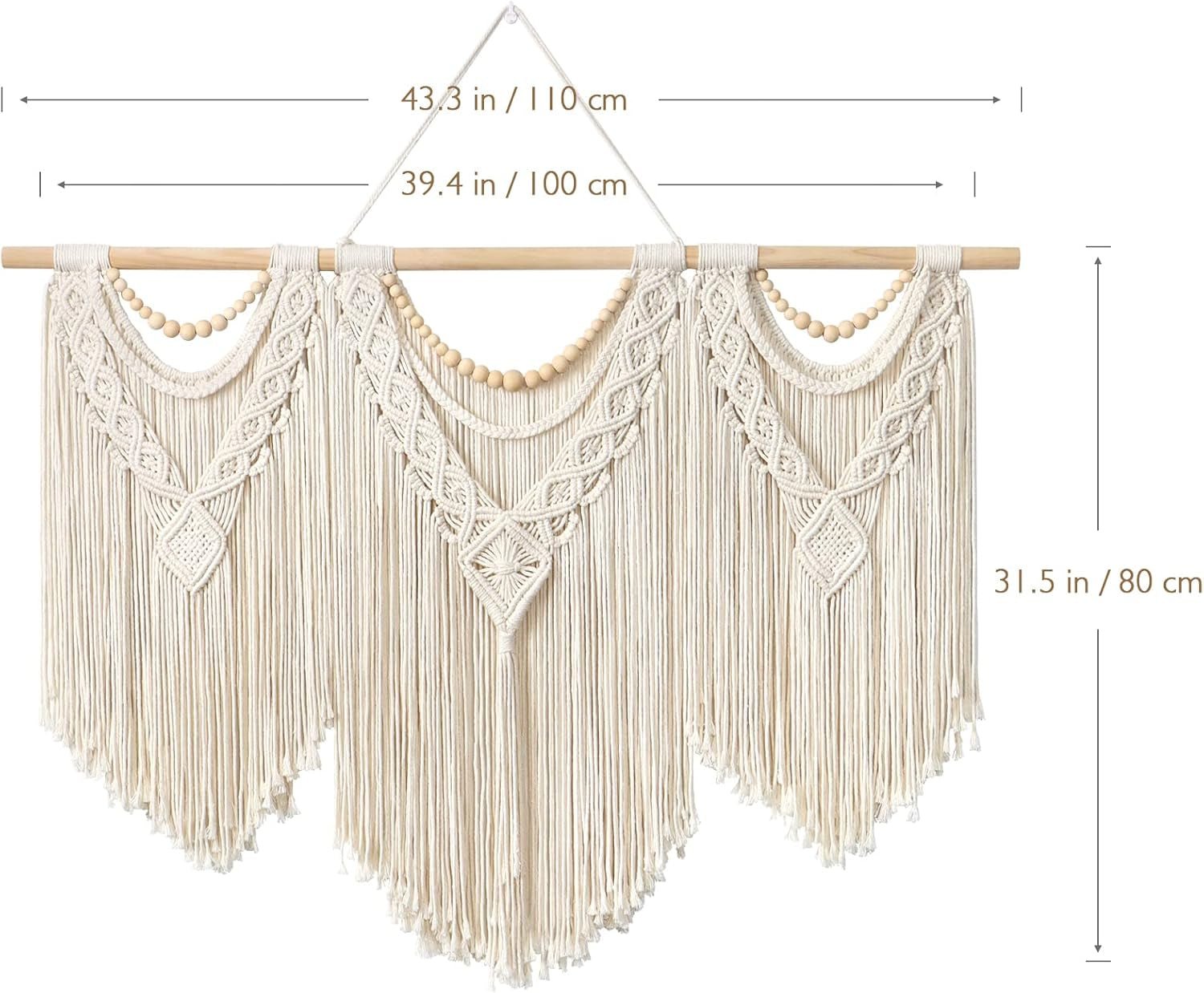 Wandteppich Dremisland groß Deko gewebt beige Casa - Accessoires und Dekorationen Naty Shop
