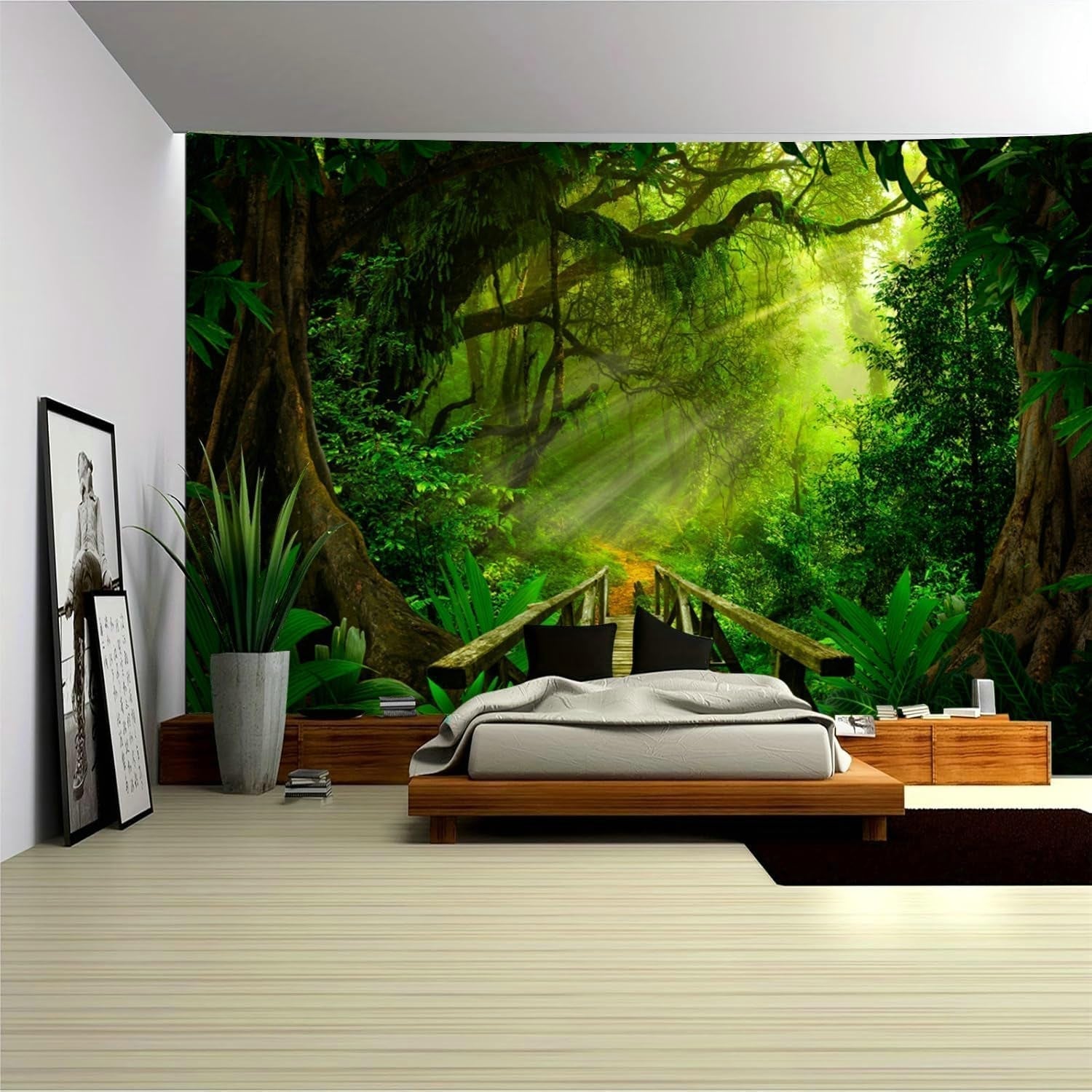 Wandteppich Waldgrün zum Aufhängen im Freien Zuhause – Accessoires und Dekorationen Naty Shop