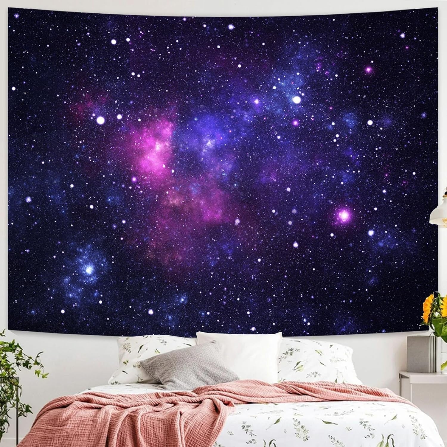 Wandteppich Galaxie Schwarzlicht Sternenhimmel Reaktiv Blau Zuhause - Accessoires und Dekorationen Naty Shop