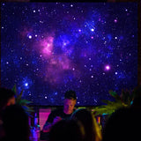 Wandteppich Galaxie Schwarzlicht Sternenhimmel Reaktiv Blau Zuhause - Accessoires und Dekorationen Naty Shop