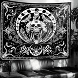 Tapisserie Gothic Halloween Banner schwarz weiß Startseite – Accessoires und Dekorationen Naty Shop Standardtitel