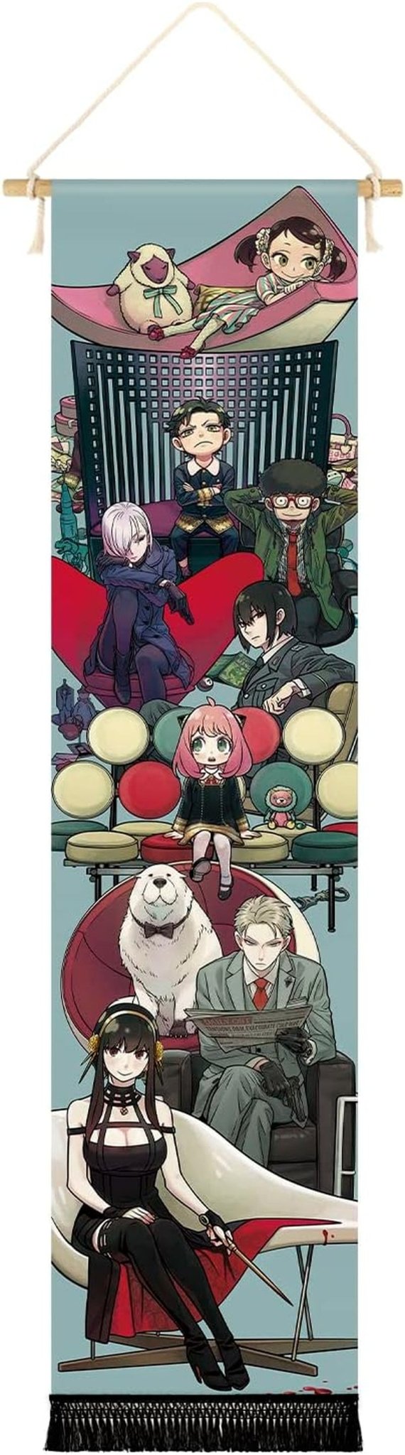Gobelin zum Aufhängen, Leinwand, Wandkunst, Banner, Anime, Zuhause – Accessoires und Dekorationen, Naty Shop, Malerei-Charaktere