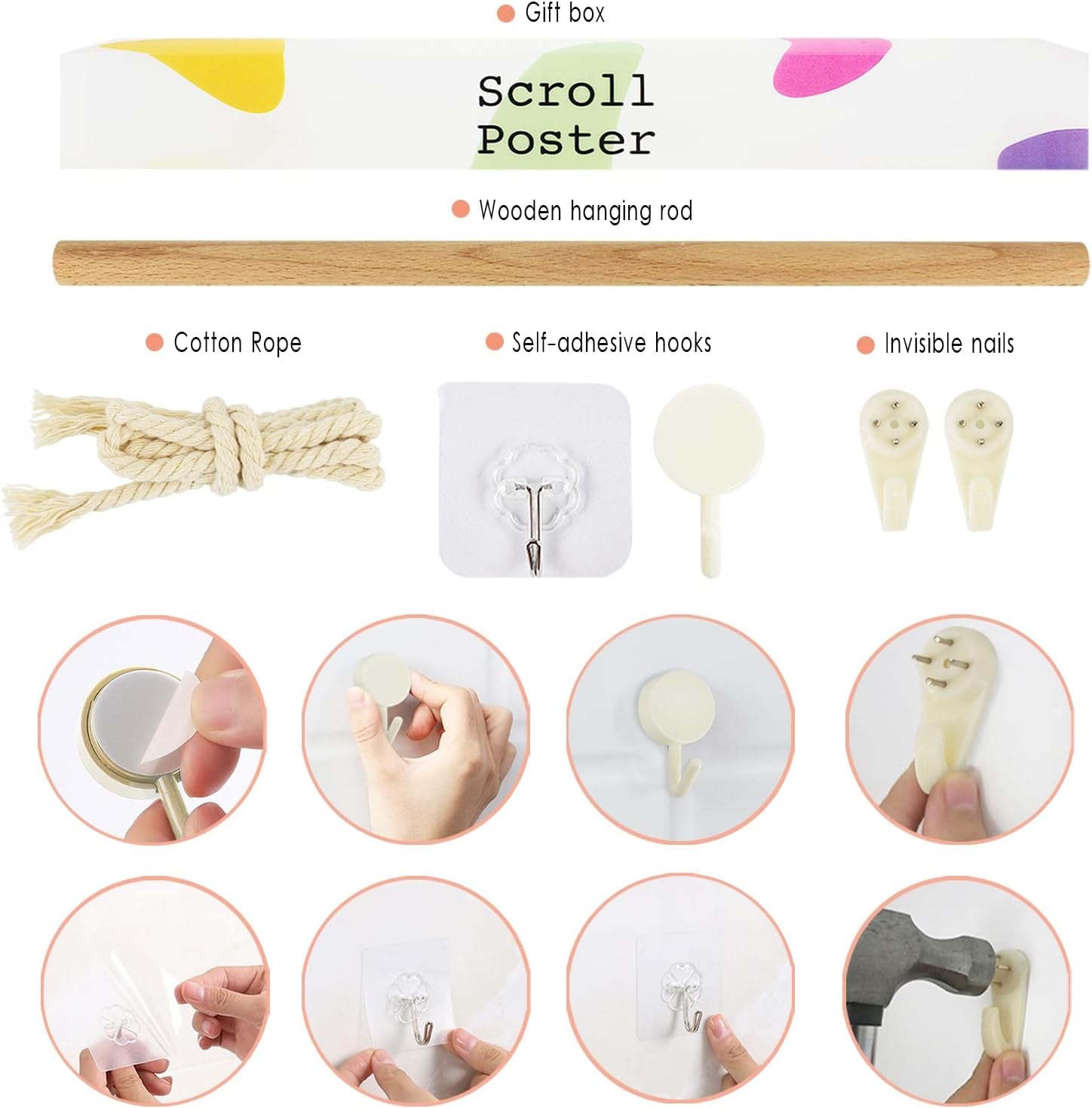 Wandteppich zum Aufhängen, Leinwand-Wandkunst, Malerei, japanische Schriftzeichen, Zuhause – Accessoires und Dekorationen, Naty Shop