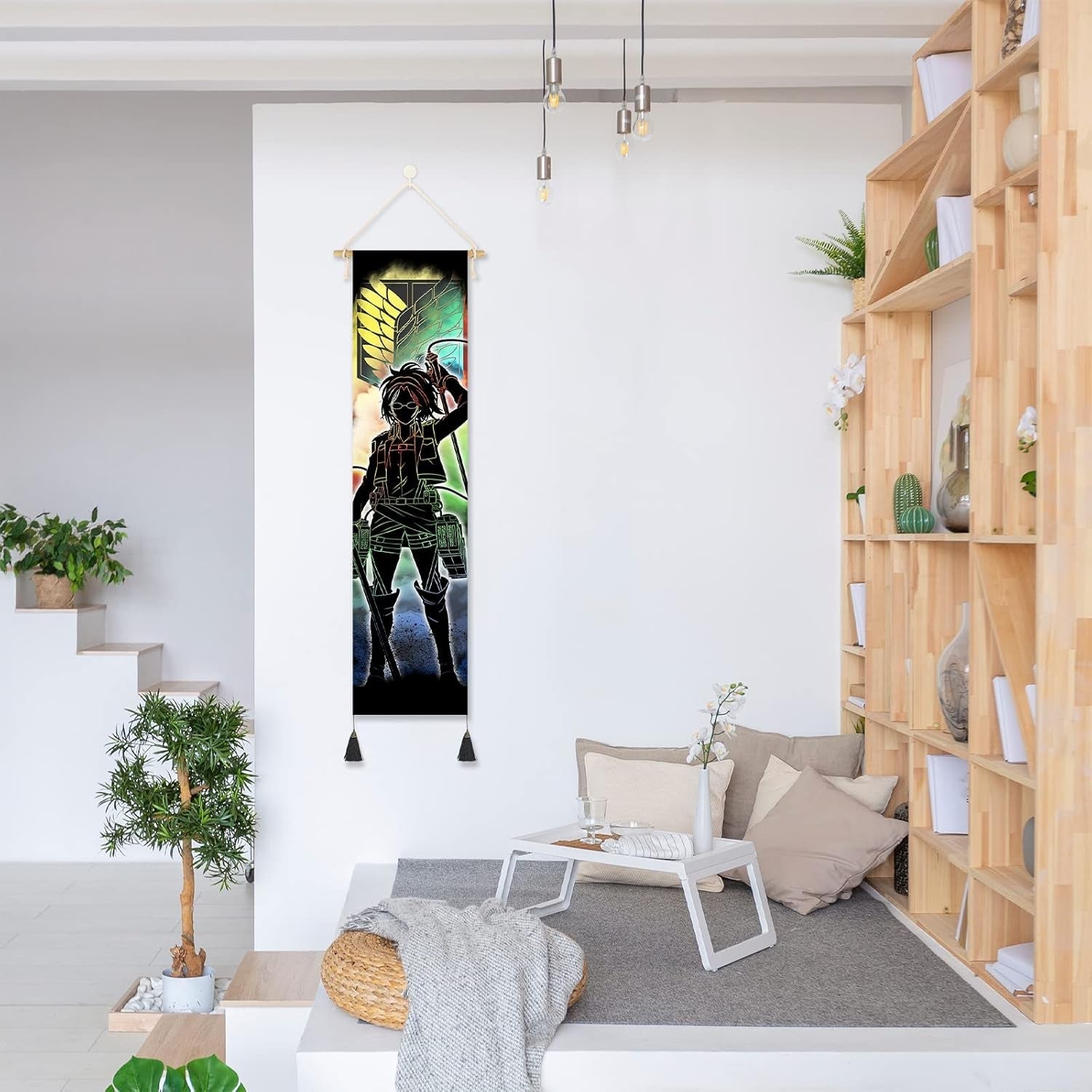 Wandteppich zum Aufhängen, Leinwand-Wandkunst, Malerei, japanische Schriftzeichen, Zuhause – Accessoires und Dekorationen, Naty Shop