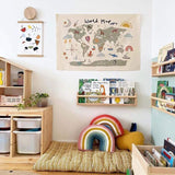 Haokaini Wandteppich Weltkarte Babybett Foto Zuhause – Accessoires und Dekorationen Naty Shop