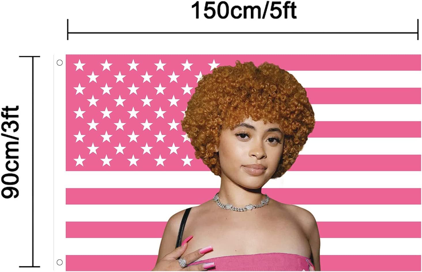 Tapisserie Ice Rapper Spice Flag innen außen rosa Zuhause – Accessoires und Dekorationen Naty Shop