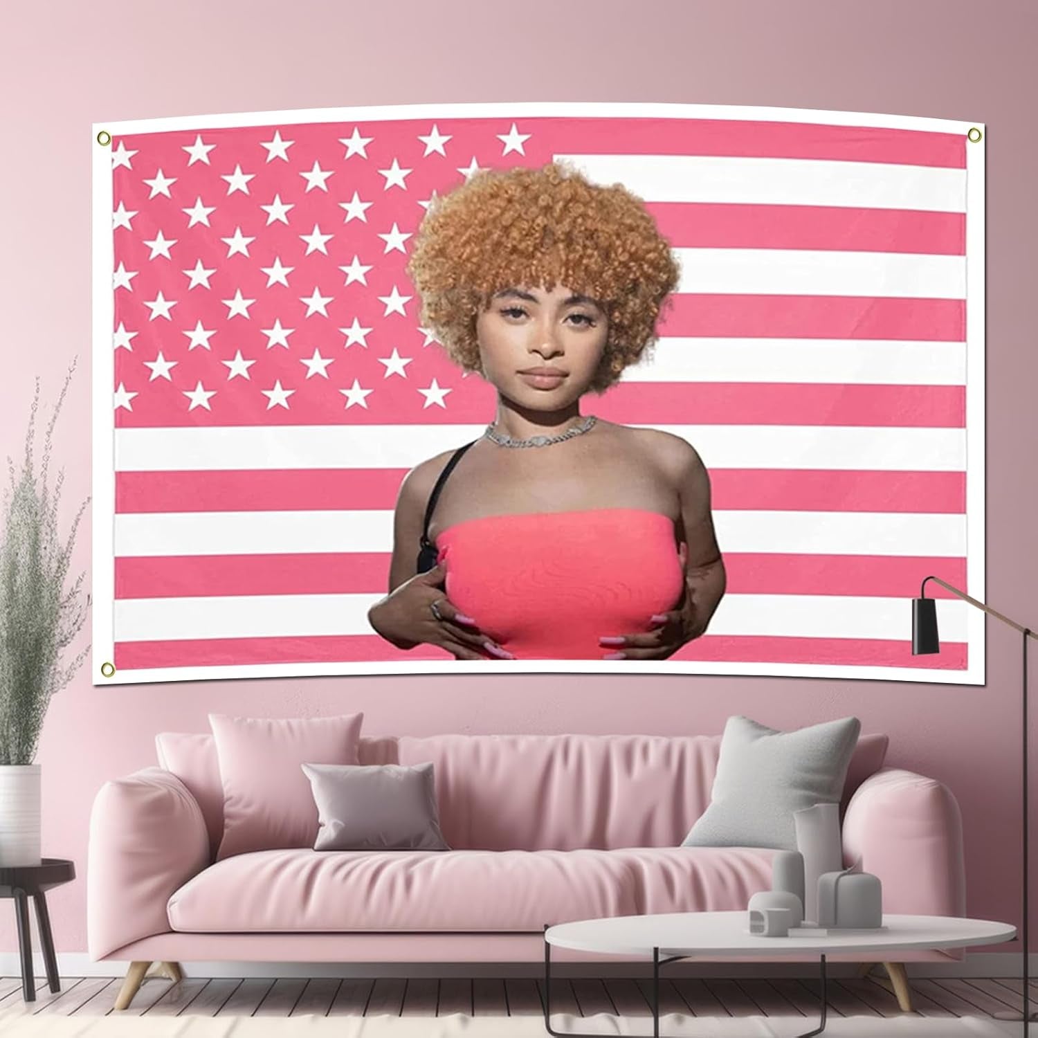 Tapisserie Eisgewürz Flagge rosa Flaggen Startseite – Accessoires und Dekorationen Naty Shop
