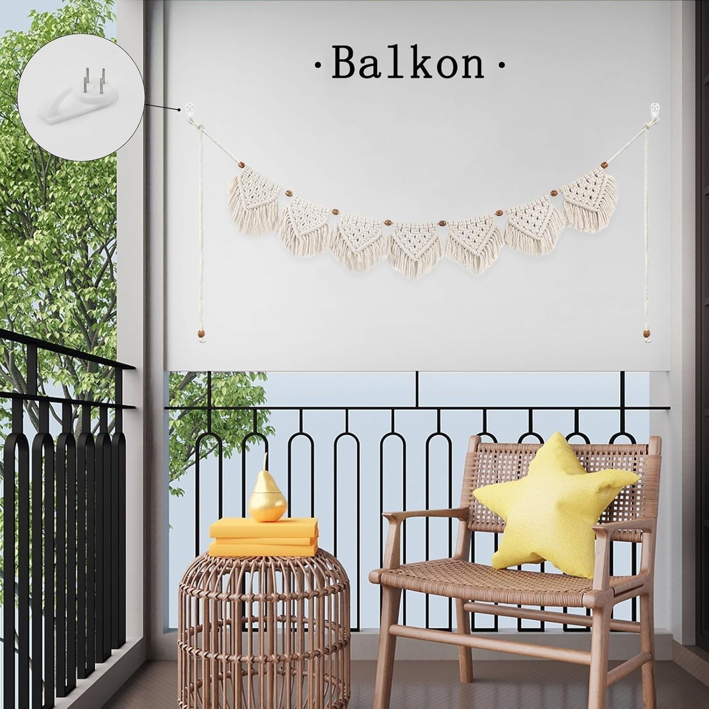 Gobelin Ihonyi Deco Chic Fransengirlande LED Home - Accessoires und Dekorationen Naty Shop