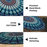 Indischer Wandteppich, Strandtuch, rund, Mandala, Hippie, groß, Indian Home – Accessoires und Dekorationen, Naty Shop