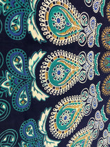 Indischer Wandteppich psychedelisches Mandala blau türkiser Elefant Zuhause – Accessoires und Dekorationen Naty Shop