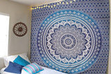 Indischer blauer Mandala-Wandteppich, ästhetische Raumdekoration, Zuhause – Accessoires und Dekorationen, Naty Shop