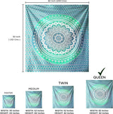 Indischer grüner Mandala-Wandteppich, ästhetische Dekoration, Heimdekoration – Accessoires und Dekorationen Naty Shop