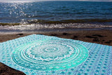 Indischer grüner Mandala-Wandteppich, ästhetische Dekoration, Heimdekoration – Accessoires und Dekorationen Naty Shop