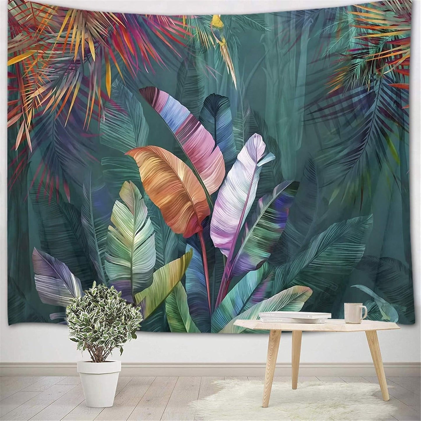 Japanischer Wandteppich, Leinwand, rote Kirschblüten, Sonnenwand, Zuhause – Accessoires und Dekorationen, Naty Shop, Multi 08, 150 L x 100 B cm